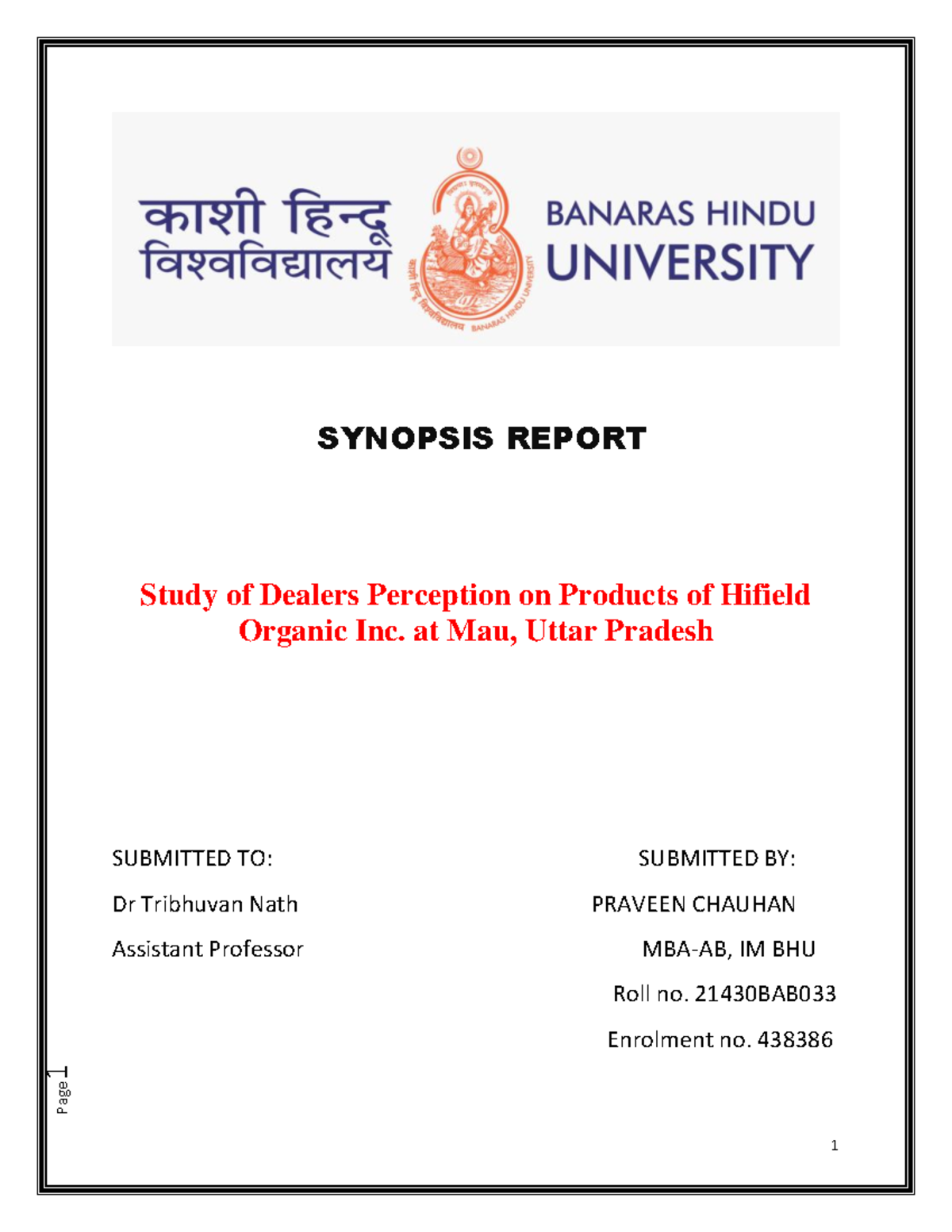 phd synopsis sample for management