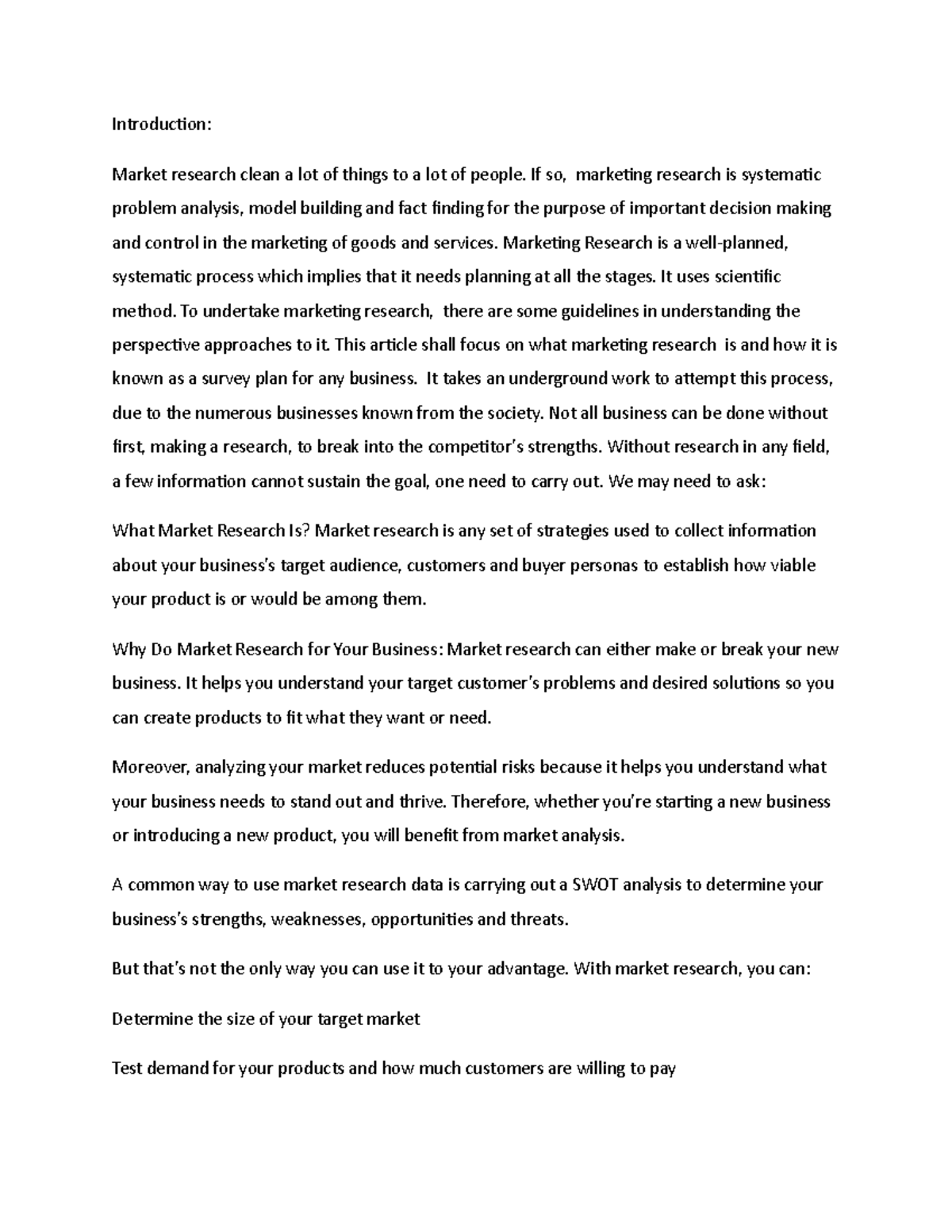 What Market Res-WPS Office - Introduction: Market research clean a lot ...