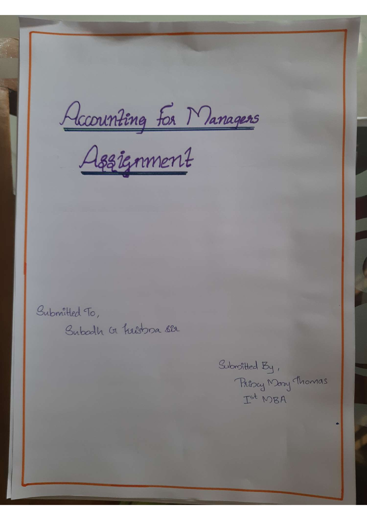 accounting for managers assignment pdf