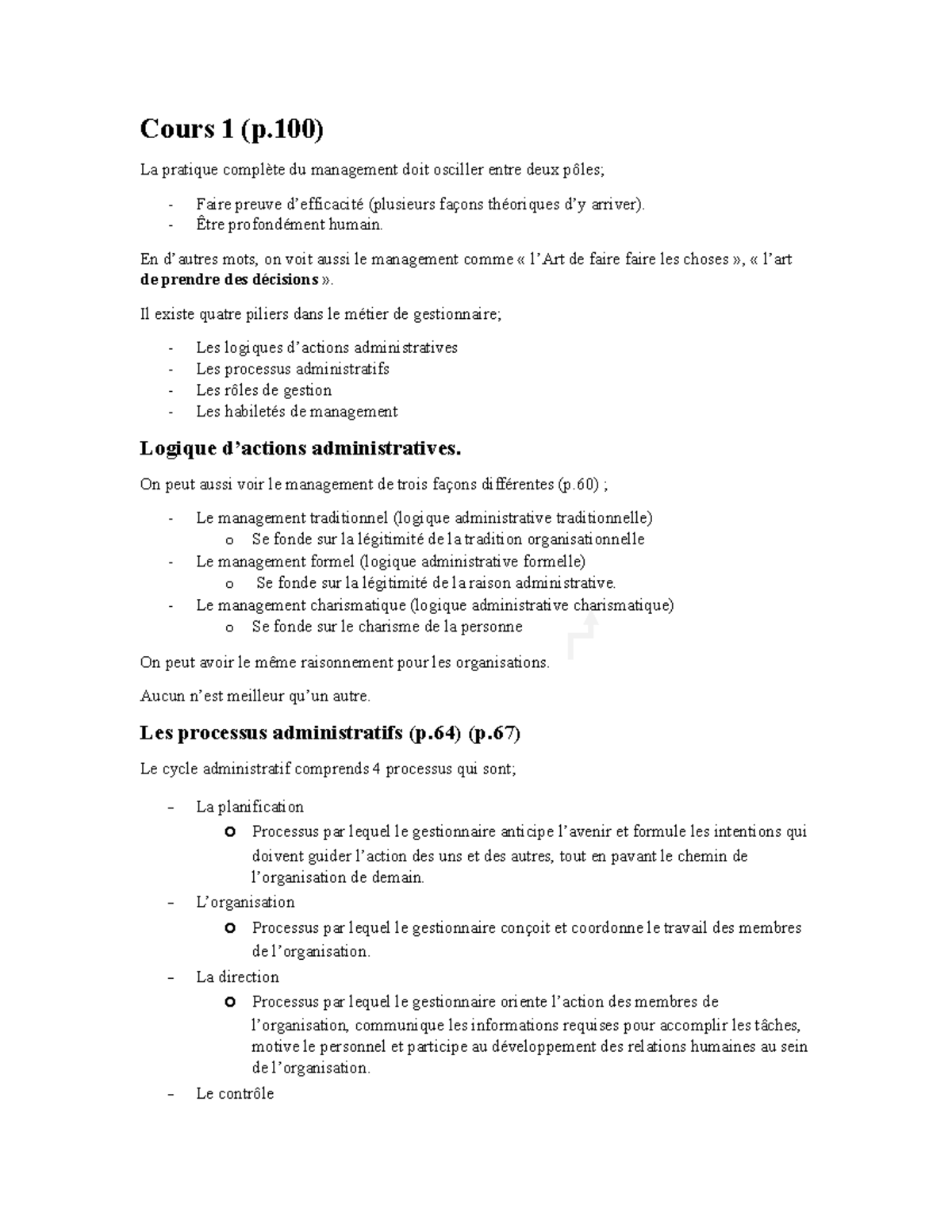 Cours 1 management - Cours 1 (p) La pratique complète du management ...