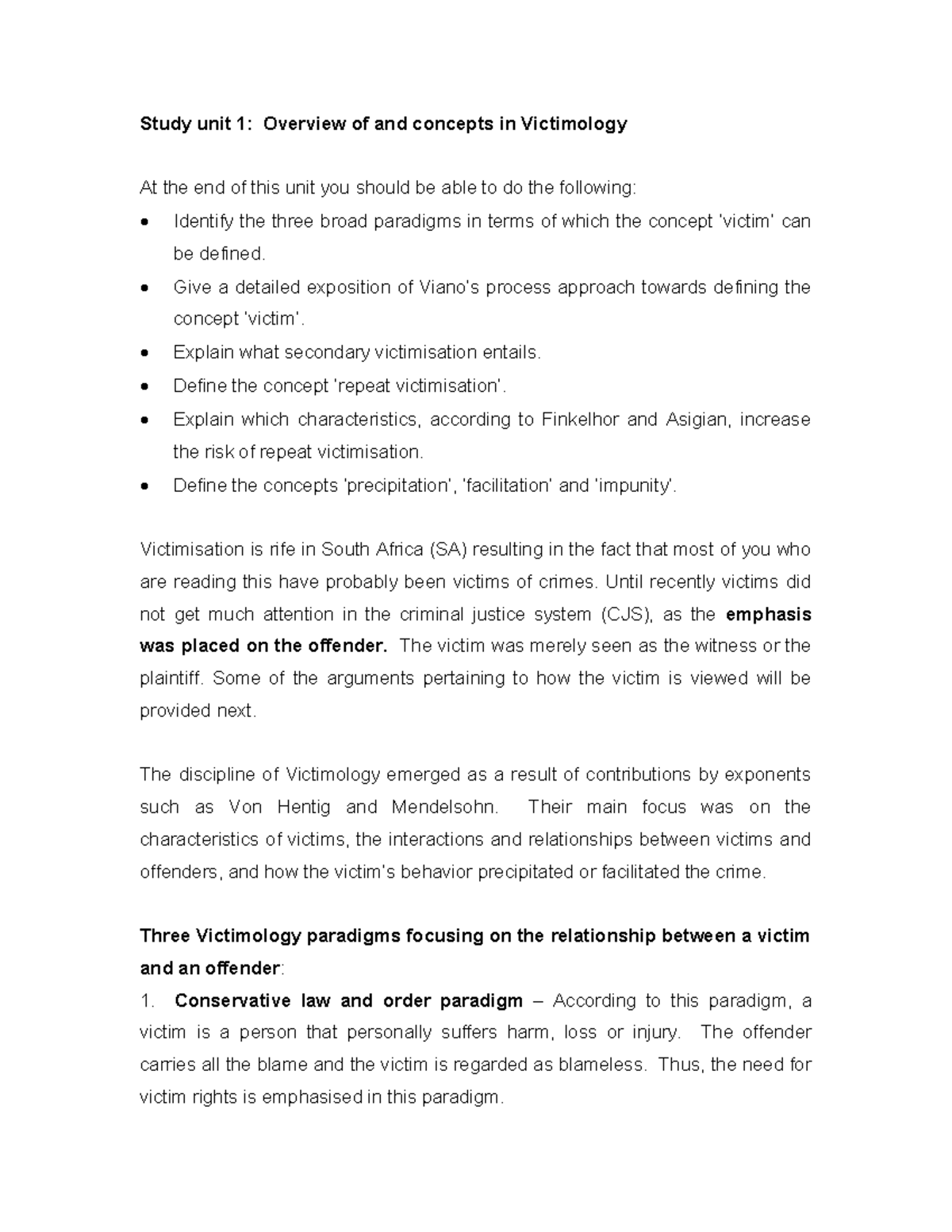 Study unit 1 SUMMARY. EASY AND PRECISE, DETAILED - Study unit 1 ...