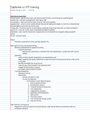 Warm Up and Flexibility Notes - What are the goals of a strength and ...