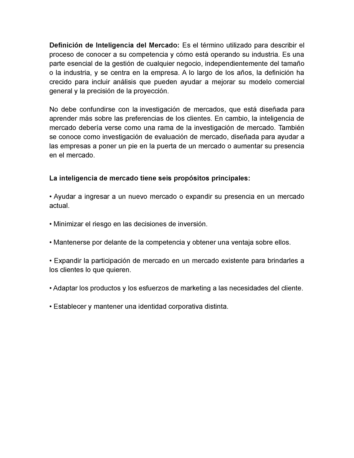 Definición De Inteligencia Del Mercado Es Una Parte Esencial De La Gestión De Cualquier 4451