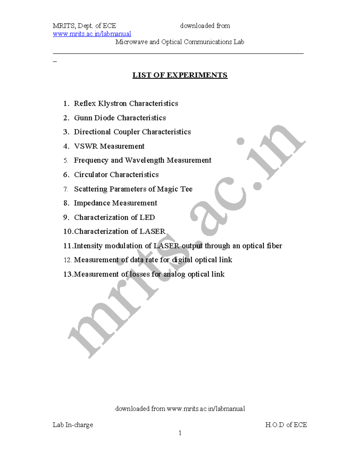 Gun Diode 1_communication Principles_Swinburne - Mrits.ac/labmanual ...