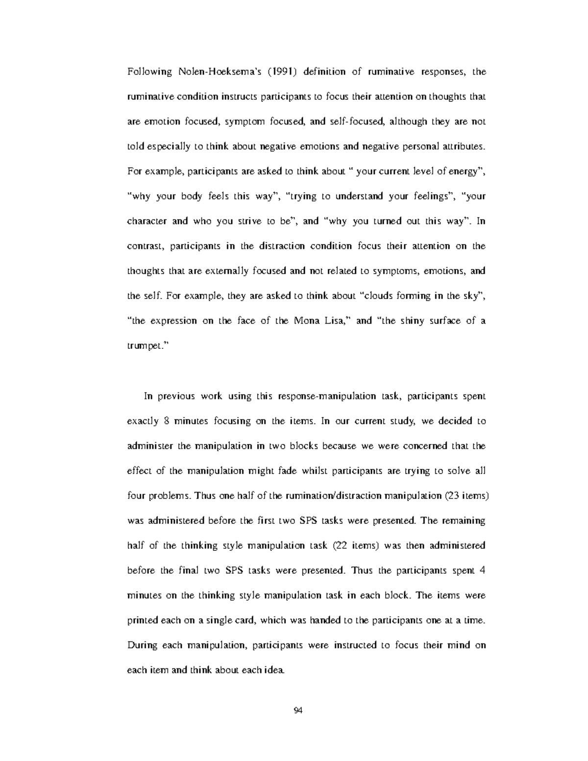 The Effect of Rumination on Social Problemsolving 32 94 Following