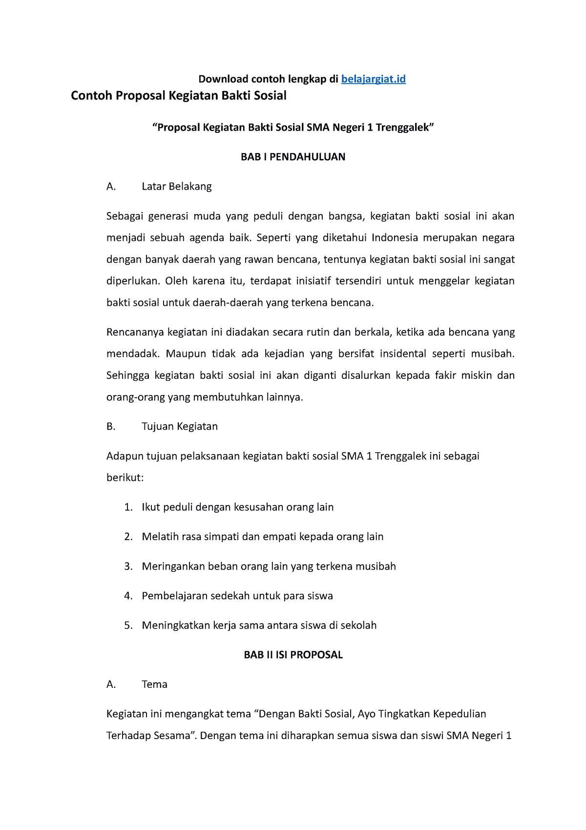 [www.alfan.id] Contoh Proposal Kegiatan Bakti Sosial - Download Contoh ...