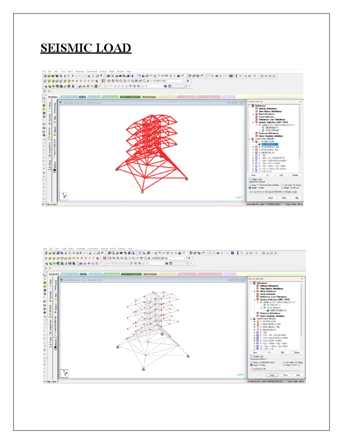 Towers - Computer Engineering - SEISMIC LOAD WIND LOAD MOMENT DIAGRAM ...