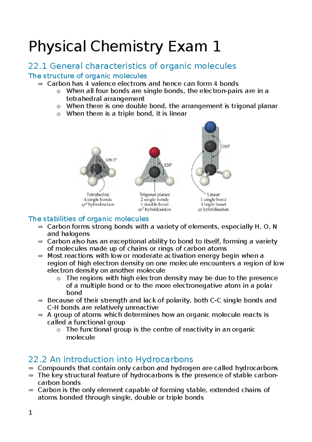 Physical Chemistry Exam 1 - Alkane Shape and Conformations although ...