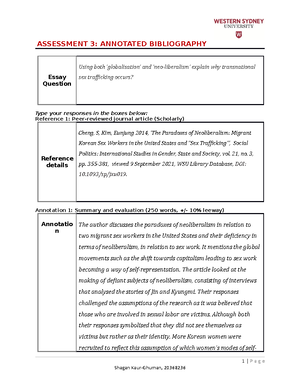 Annotated Bibliography Template CD&S Corrected - ASSESSMENT 3 ...