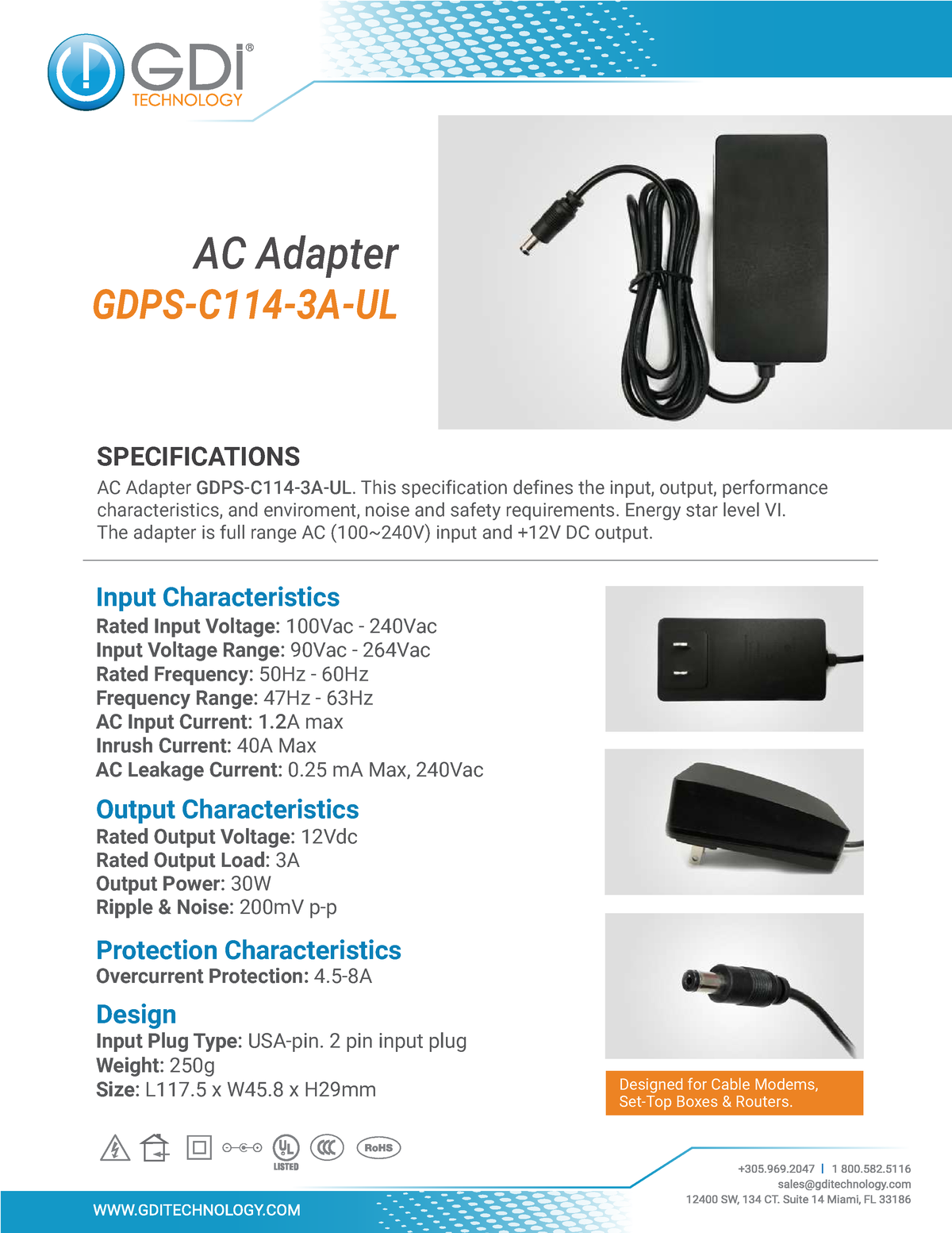 GDPS-C114-3A-UL En - .nsmmdmd - AC Adapter GDPS-C114-3A-UL AC Adapter ...