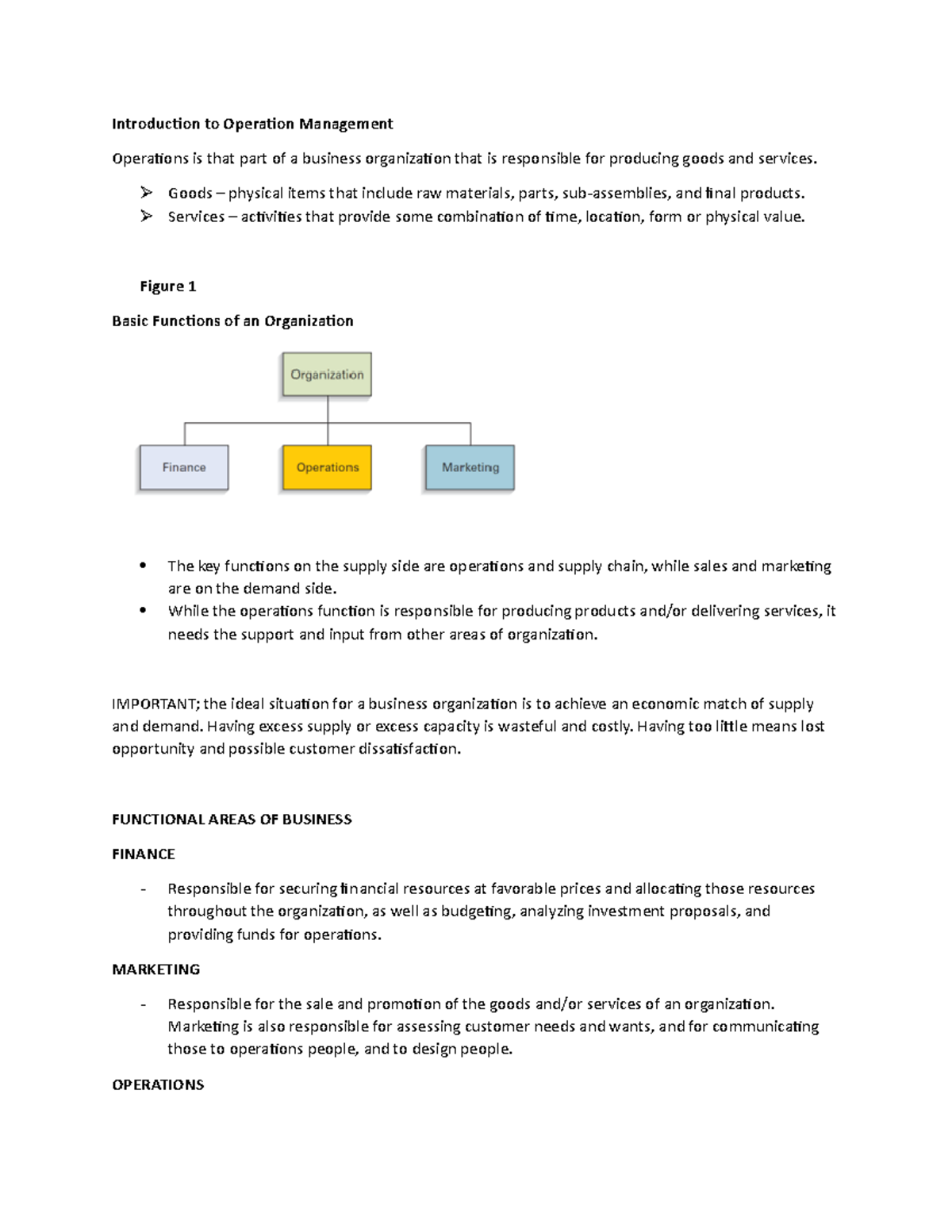 Introduction to Operation Management - Introduction to Operation ...