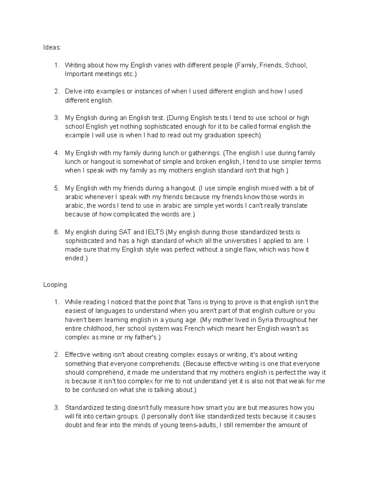 Exploring Variations in English Usage Across Contexts - Ideas: 1 ...