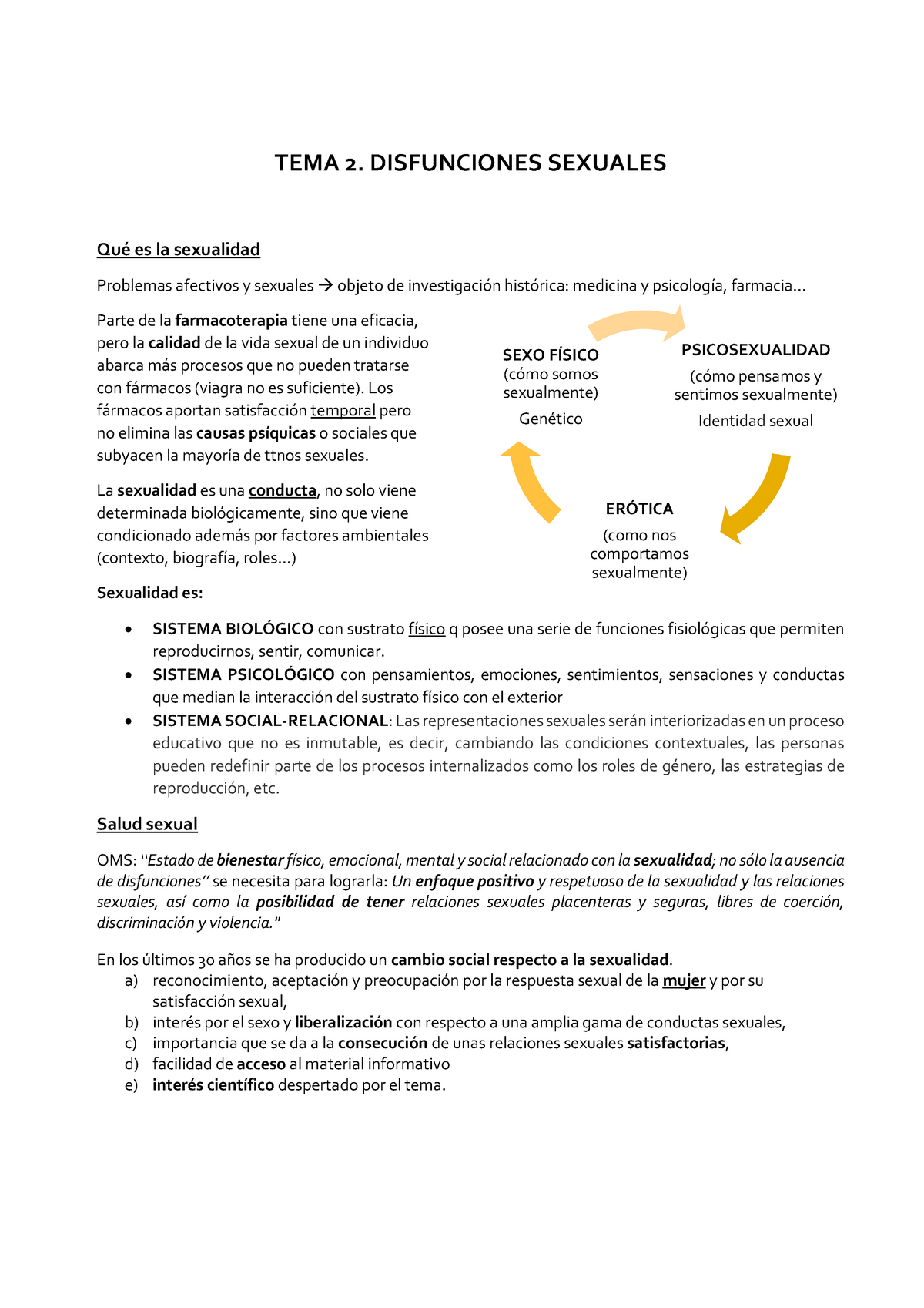 Tema 1(b). Disfunciones sexuales - TEMA 2. DISFUNCIONES SEXUALES es la  sexualidad Problemas - Studocu