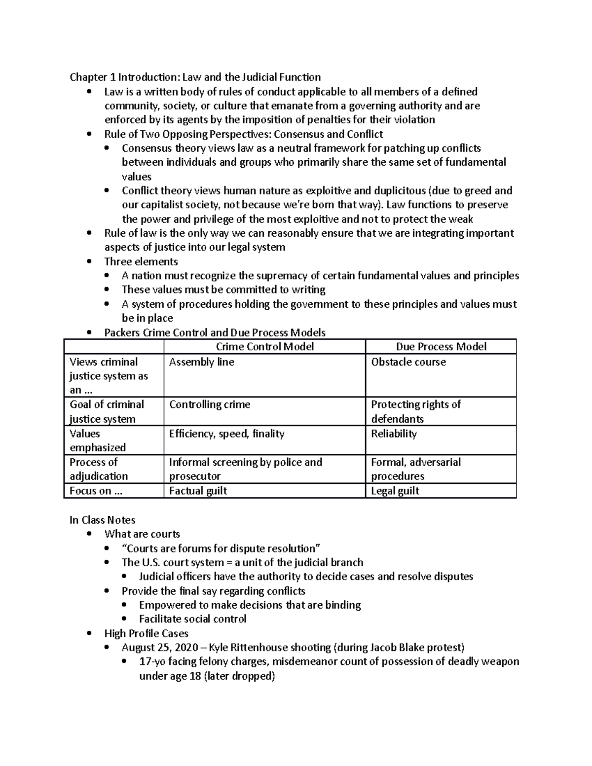 Criminal Court System Ch 1 - Chapter 1 Introduction: Law and the ...