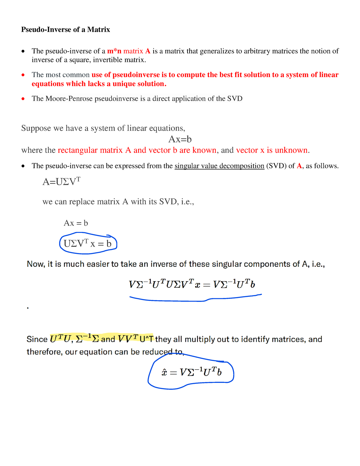 lecture-7-pseudo-inverse-of-a-matrix-pseudo-inverse-of-a-matrix-the