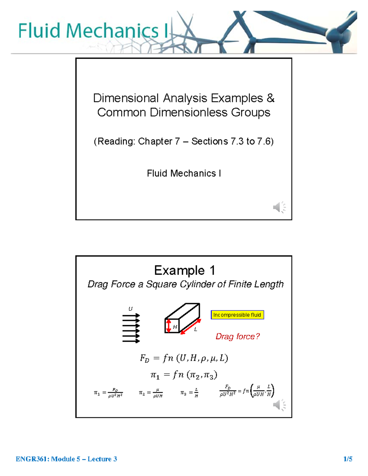Coursedocument 5 - lecture - 1 Dimensional Analysis Examples & Common ...