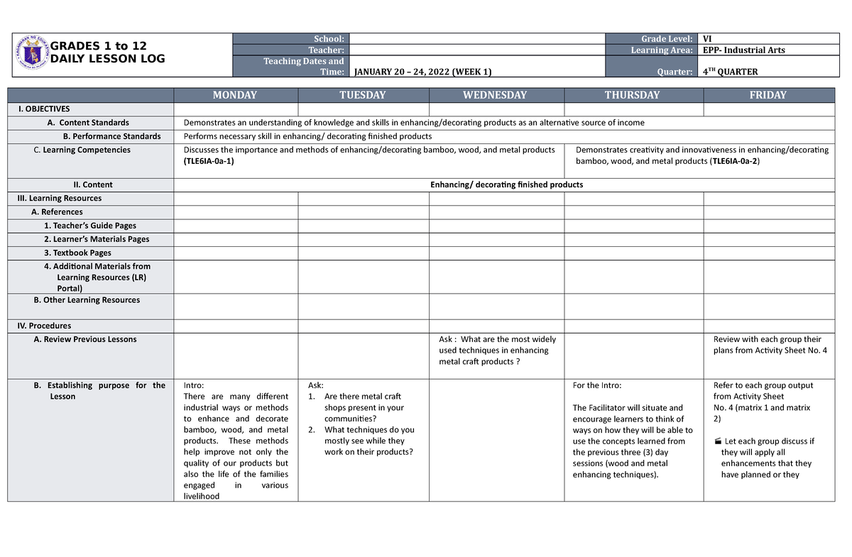 EPP 6 Q4 W1 - Practices - Ask : What are the most widely used ...