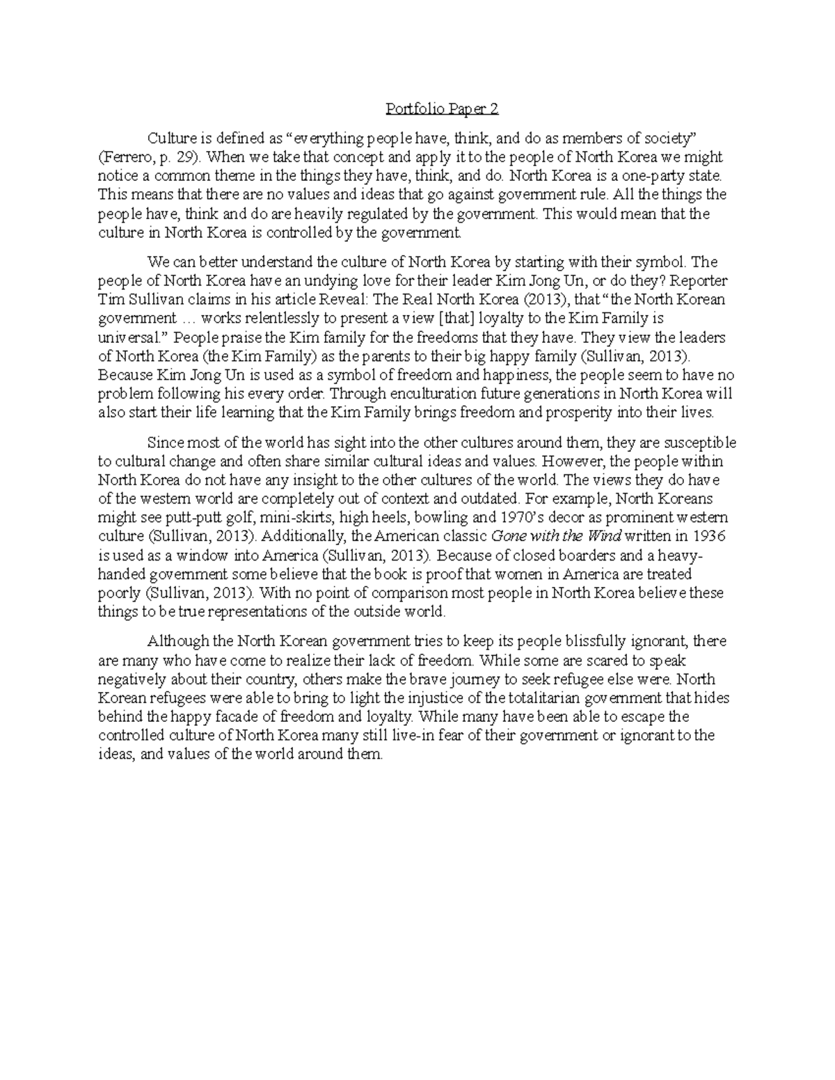 Portfolio Paper Week 2 - Portfolio Paper 2 Culture is defined as ...