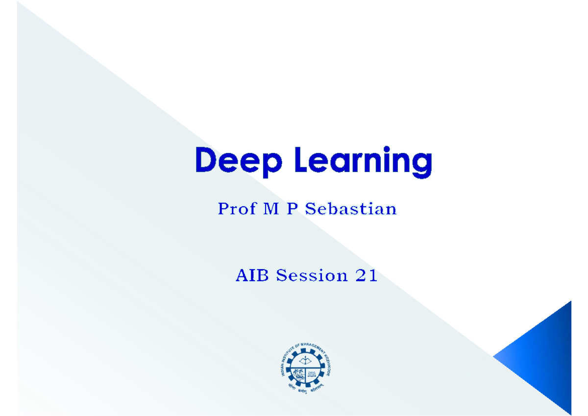 AIBSlide 21 - this is assignment - Introduction to neural networks ...