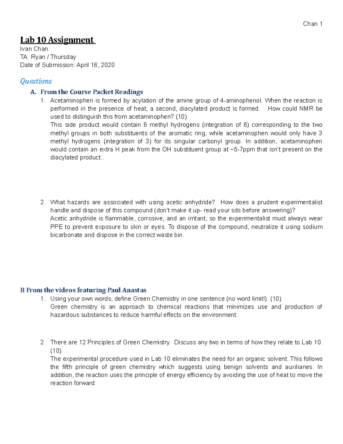 Lab 10 Assignment - Chan 1 Lab 10 Assignment Ivan Chan TA: Ryan ...