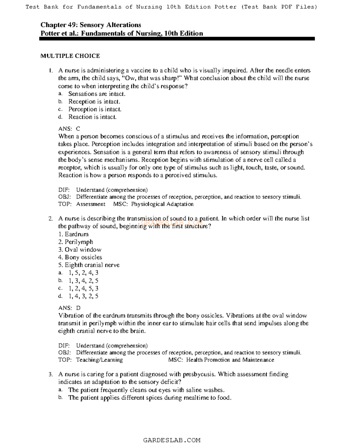 49 - study guide - NUR 205 - Studocu