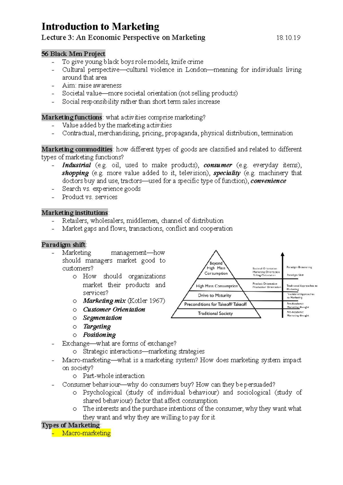 Marketing-le3 - Lecture notes Lecture 3 - Introduction to Marketing ...