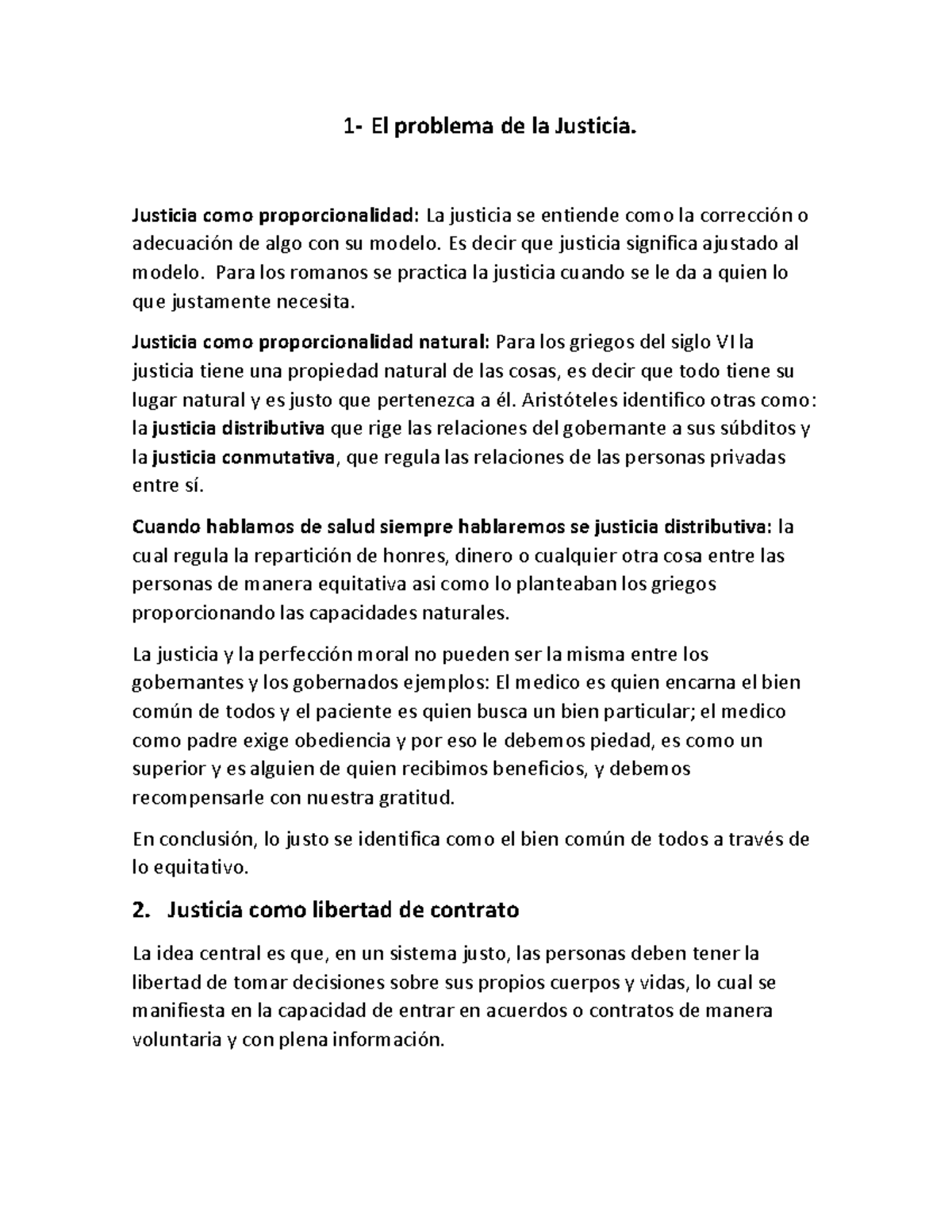 El problema de la Justicia - Justicia como proporcionalidad: La ...