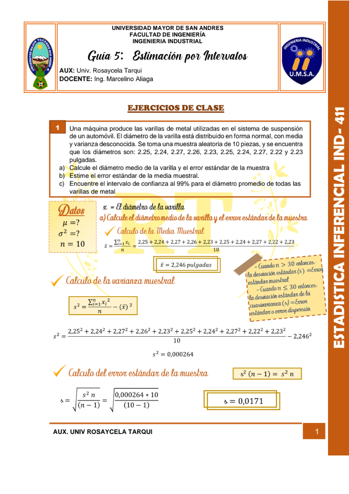 Ejercicios Resueltos 5 - Estadística General - Studocu