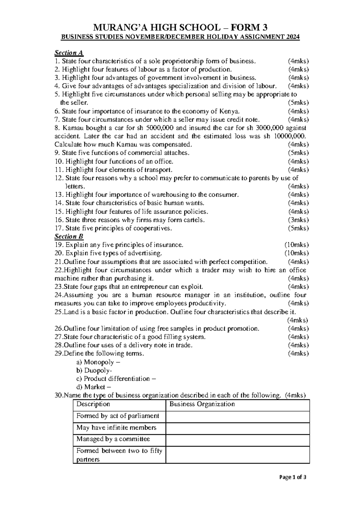 1730123703671 f97b7e3baf1260066955 - Page 1 of 3 MURANG’A HIGH SCHOOL ...