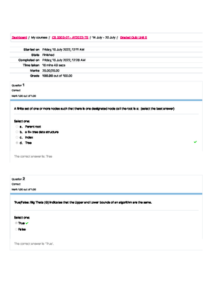 Data Structure Final Exam 05-01-2023 - CS 3303-01 Data Structures ...
