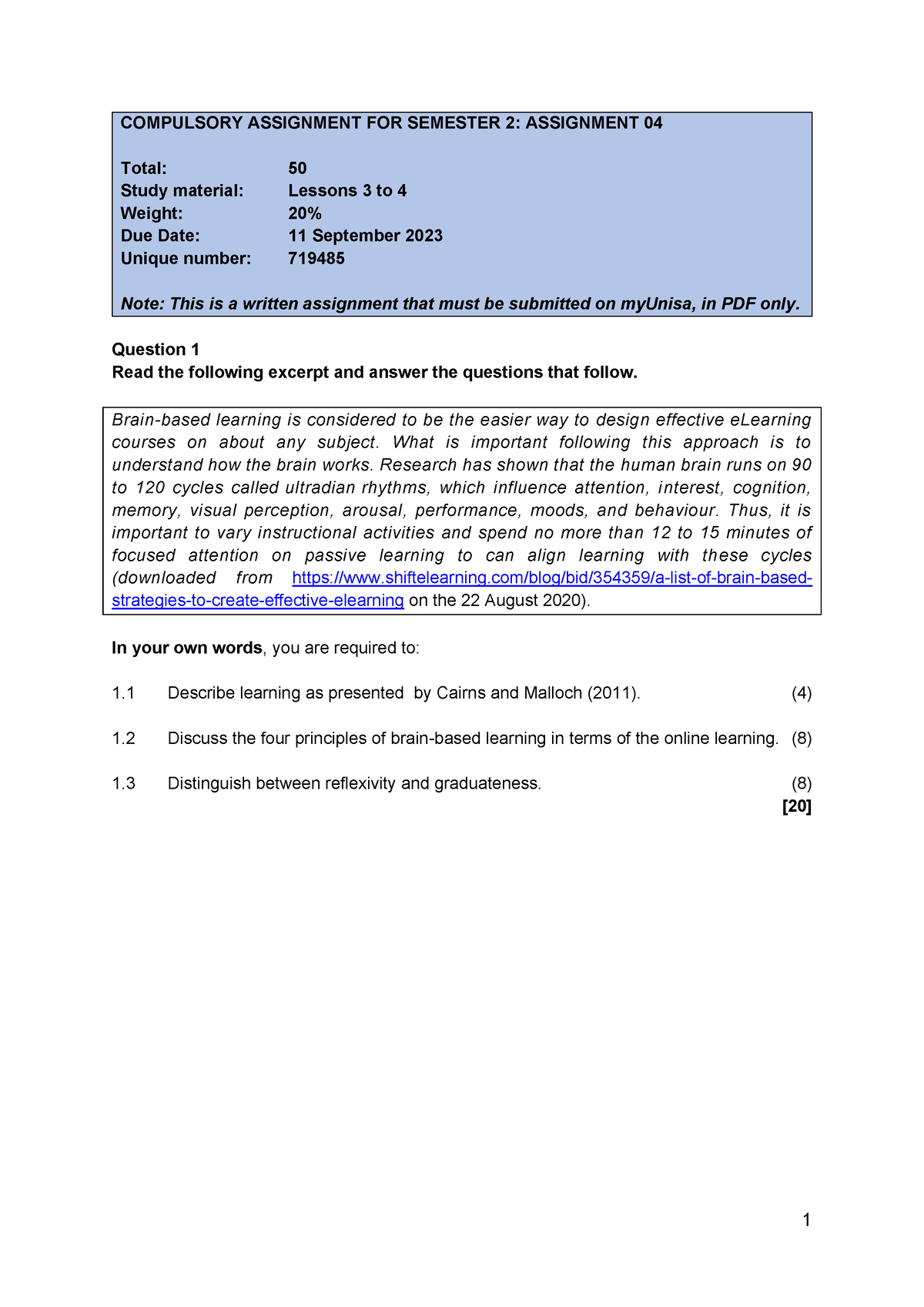 meaning of compulsory assignment