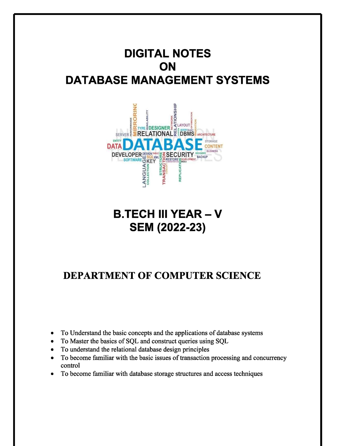 All Unit Notes - Helloooo Everyone - B.tech - Studocu