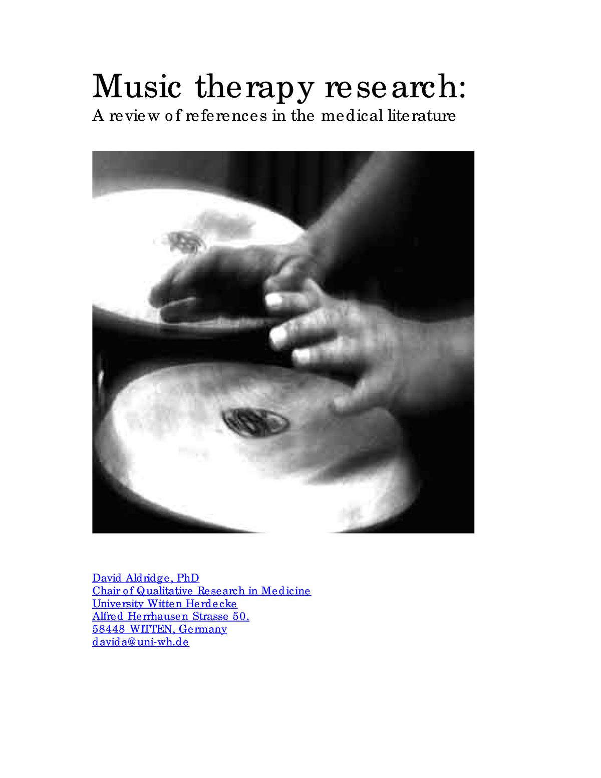 music therapy research title examples