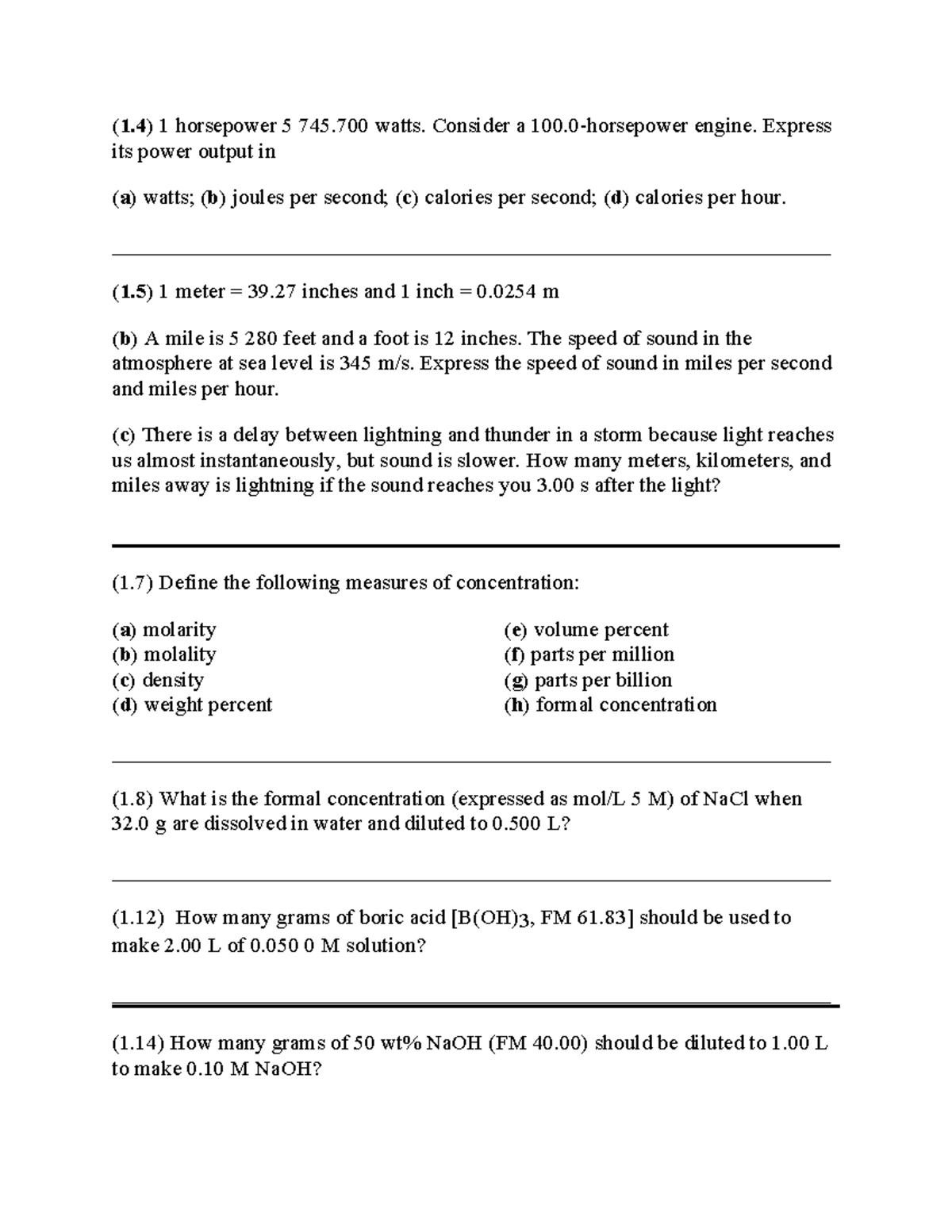 Exam 1 - exam 1 - (1) 1 horsepower 5 745 watts. Consider a 100 ...