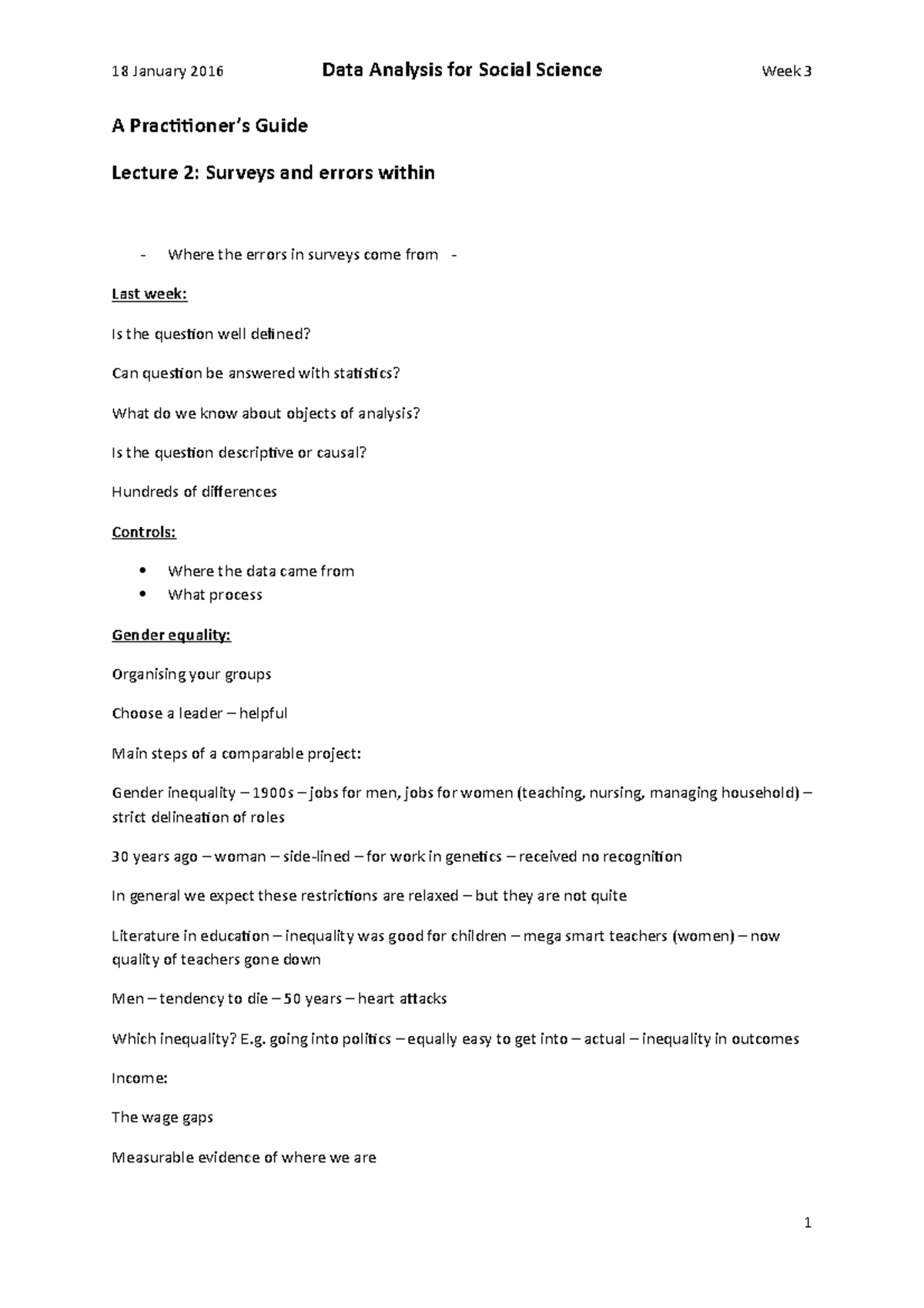 Wk 3 Data Analysis for Social Science - 18 January 2016 Data Analysis ...