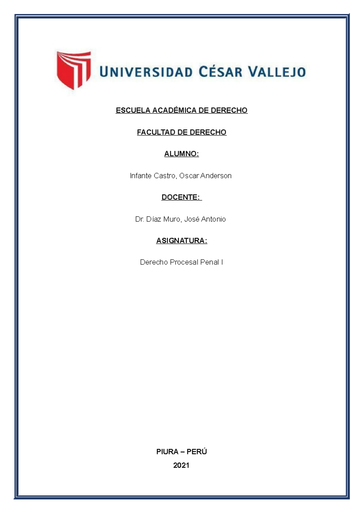 Principios Rectores Del Nuevo Código Procesal Penal Peruano Anderson