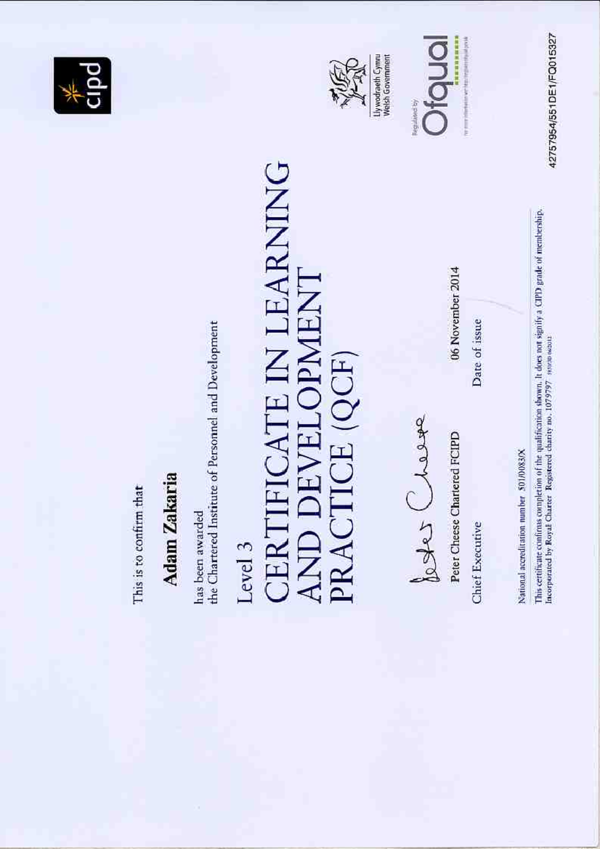 CIP Certificate in Learning and Development - FGUEHFMD :31... uniww ...