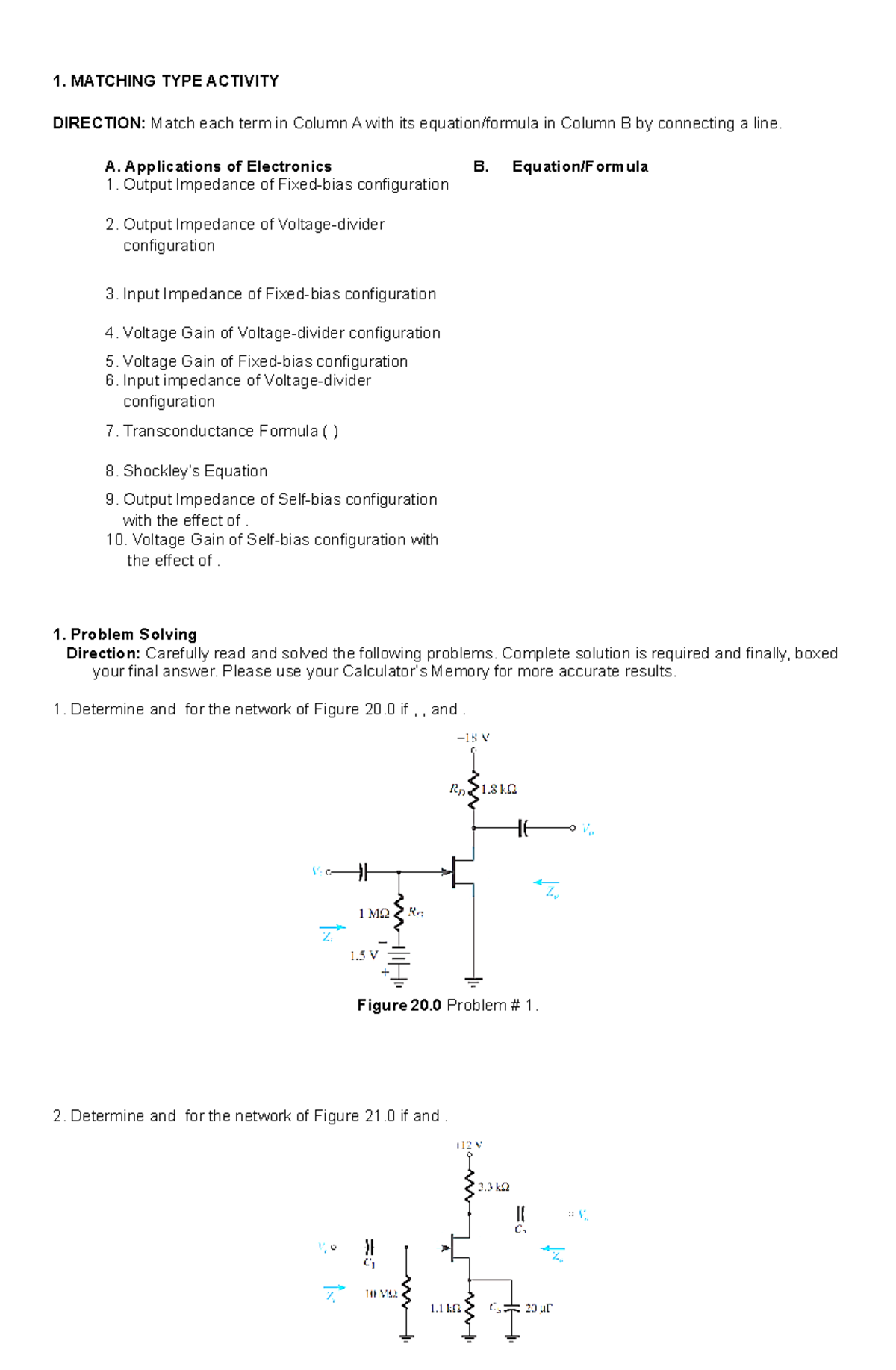 Electronic Circuits Analysis and Design practice problem 5 1