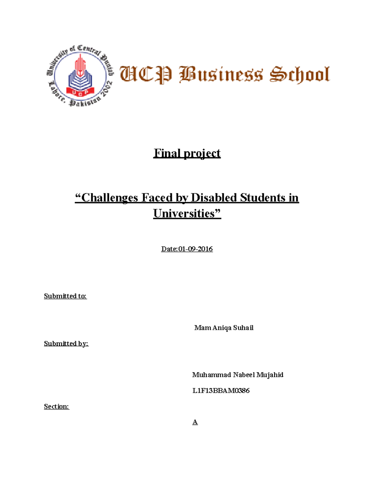 Challenges Faced by Disabled Students in Universities (research skills ...