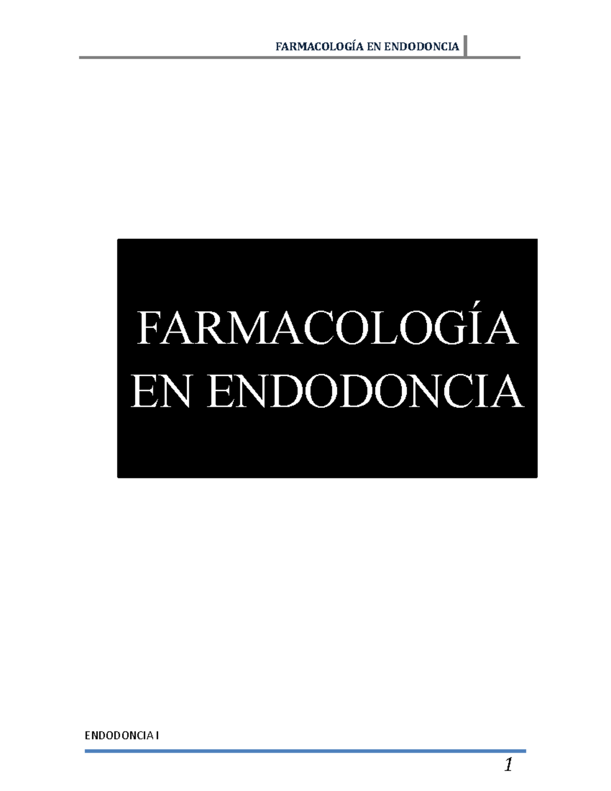 Farmacologia En Endodoncia Endodoncia I FarmacologÍa En Endodoncia