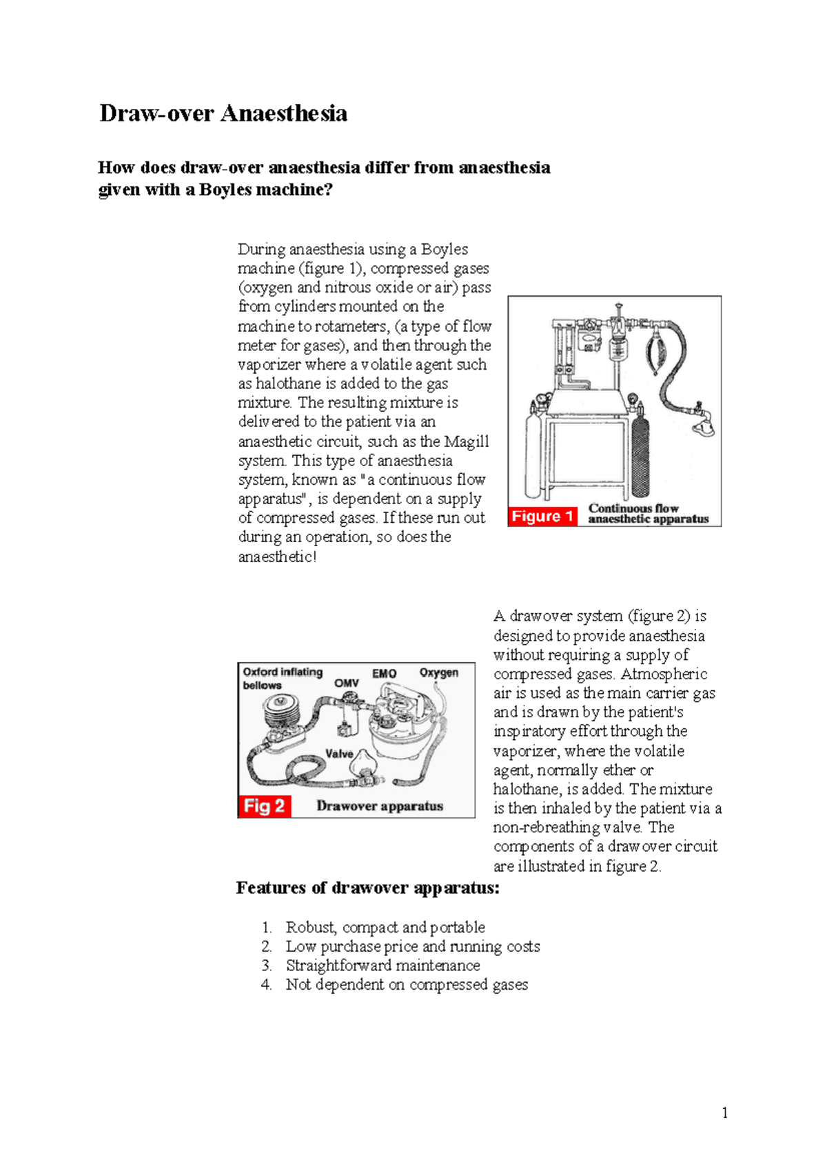 Draw-over Anaesthesia - TTM - Draw-over Anaesthesia How does draw-over ...