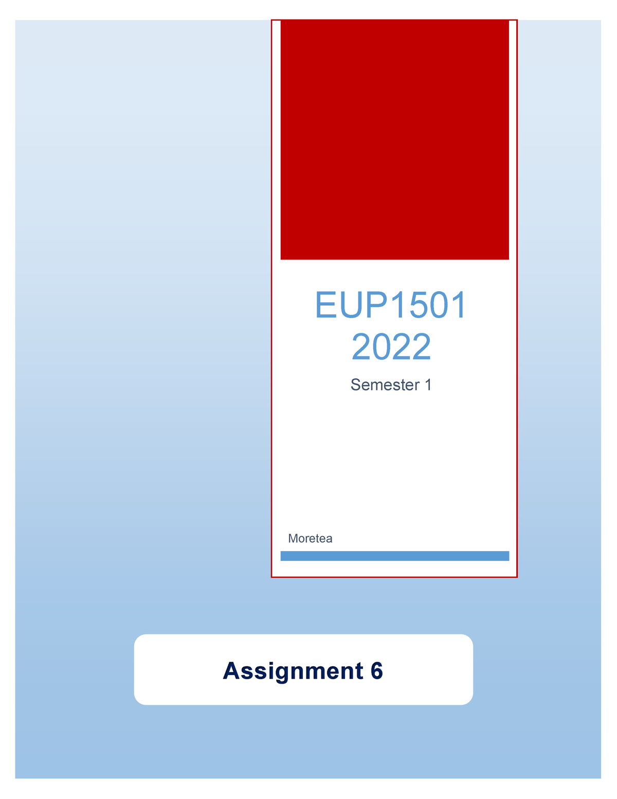 eup1501 assignment 6 answers