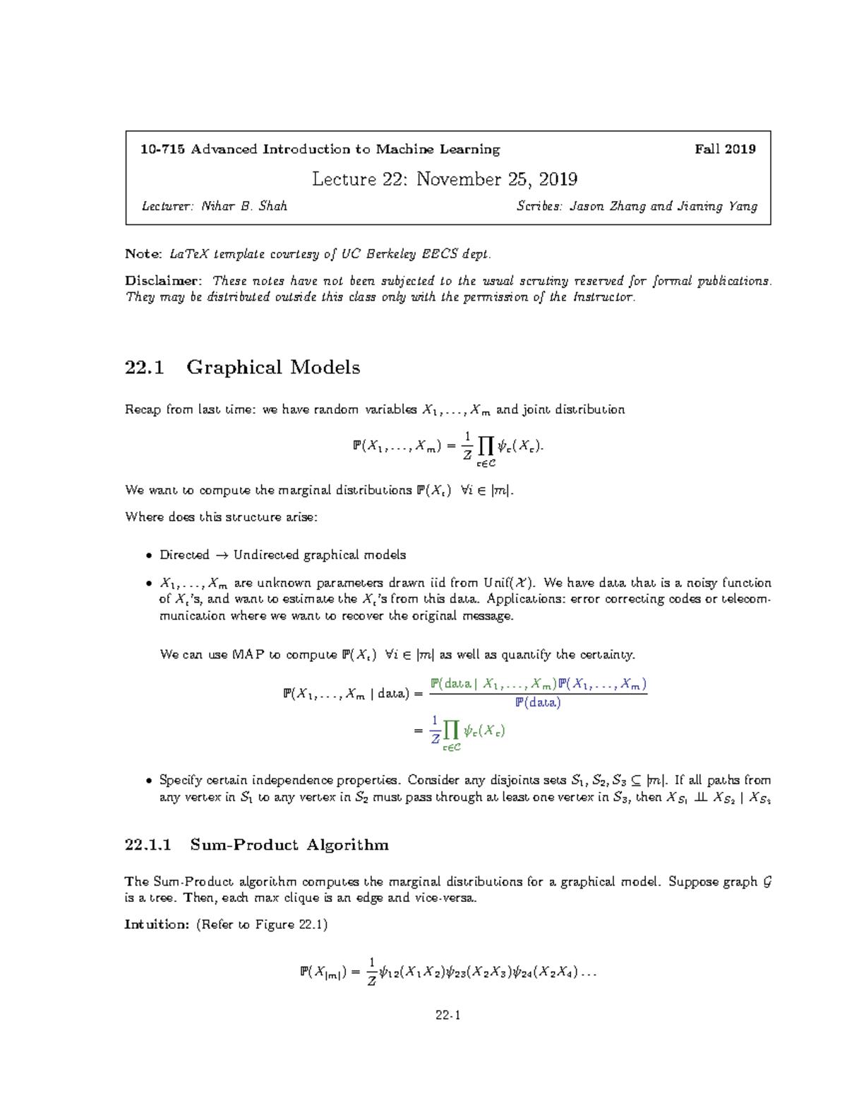 11-25 - good notes - 10-715 Advanced Introduction to Machine Learning ...