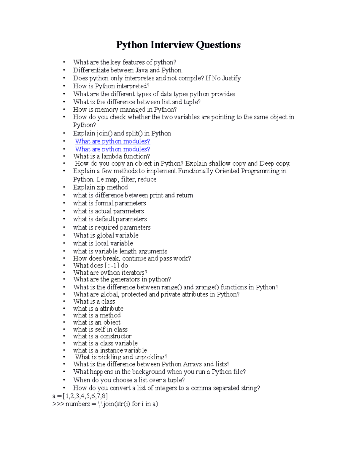 Python Machine Learing Artifical Intelligence - Python Interview ...