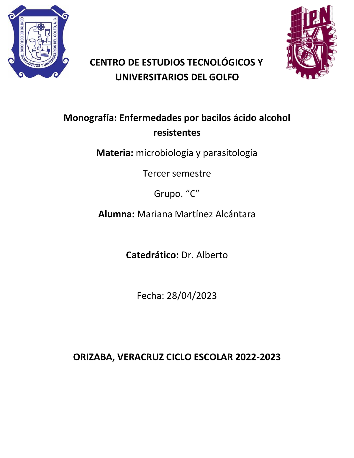 Enf. por bacilos acido alcohol resistentes - CENTRO DE ESTUDIOS ...