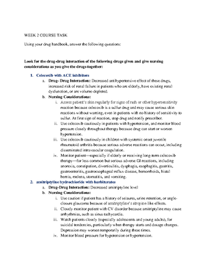 WEEK 1 Course Task - Drug study - 1. What is Pharmacology? It’s ...