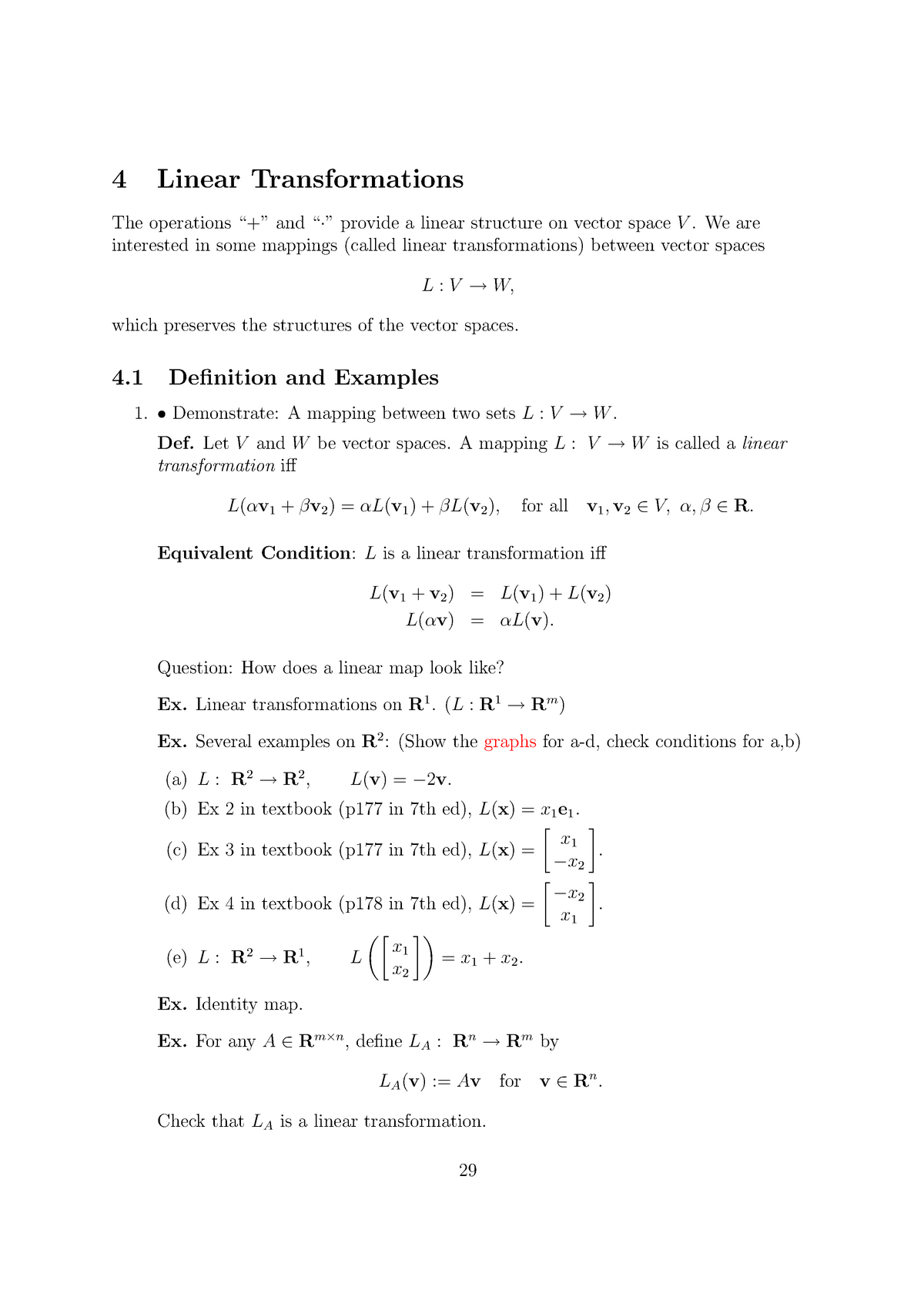 Linear Algebra Chapter 4 Math 304 Studocu