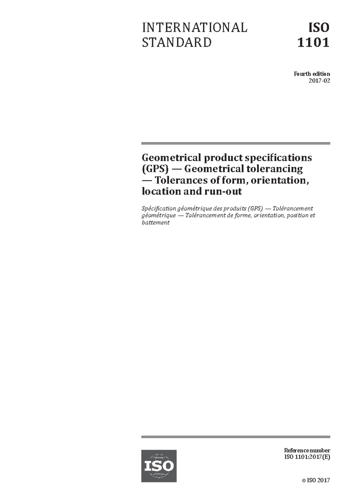 ISO 1101-2017 - © ISO 2017 Geometrical product specifications (GPS ...