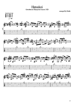 Hikaru Nara (Guitar TAB) - Hikaru Nara Your Lie In April OP arranged by ...