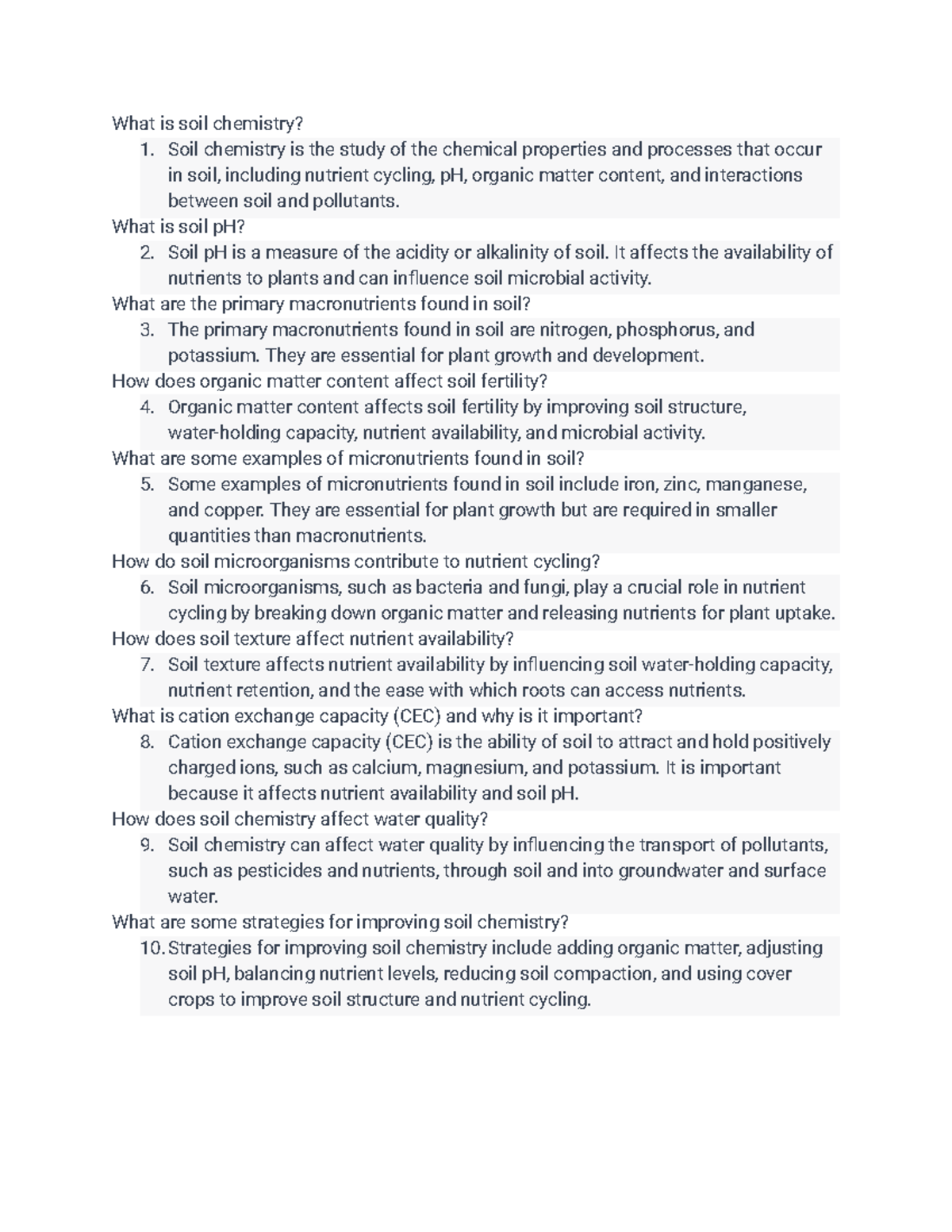 What is soil chemistry - entry essay - What is soil chemistry? 1. Soil ...